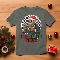 Biker Santa Six Seven Bruh T Shirt Christmas Gift For Gen Z - Wonder Print Shop
