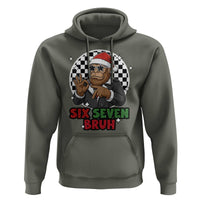 Biker Santa Six Seven Bruh Hoodie Christmas Gift For Gen Z - Wonder Print Shop