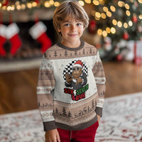 Biker Santa Six Seven Bruh Ugly Christmas Sweater Xmas Gift For Gen Z - Wonder Print Shop