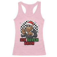 Biker Santa Six Seven Bruh Racerback Tank Top Christmas Gift For Gen Z - Wonder Print Shop