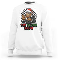 Biker Santa Six Seven Bruh Sweatshirt Christmas Gift For Gen Z - Wonder Print Shop