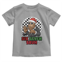 Biker Santa Six Seven Bruh Toddler T Shirt Christmas Gift For Gen Z - Wonder Print Shop