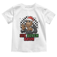 Biker Santa Six Seven Bruh Toddler T Shirt Christmas Gift For Gen Z - Wonder Print Shop