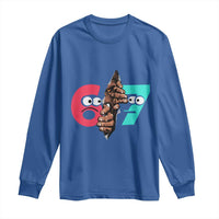 Bigfoot Six Seven Meme Long Sleeve Shirt 67 Viral Gen Alpha Slang Gift - Wonder Print Shop