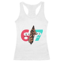 Bigfoot Six Seven Meme Racerback Tank Top 67 Viral Gen Alpha Slang Gift - Wonder Print Shop
