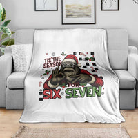 Funny Bigfoot Santa Tis The Season For Six Seven Meme Throw Blanket Christmas Gift - Wonder Print Shop