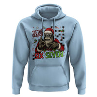 Funny Bigfoot Santa Tis The Season For Six Seven Meme Hoodie Christmas Gift - Wonder Print Shop