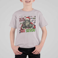 Funny Bigfoot Santa Tis The Season For Six Seven Meme T Shirt For Kid Christmas Gift - Wonder Print Shop