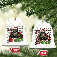Funny Bigfoot Santa Tis The Season For Six Seven Meme Ceramic Ornament Christmas Gift - Wonder Print Shop
