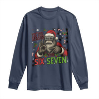 Funny Bigfoot Santa Tis The Season For Six Seven Meme Long Sleeve Shirt Christmas Gift - Wonder Print Shop
