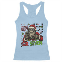 Funny Bigfoot Santa Tis The Season For Six Seven Meme Racerback Tank Top Christmas Gift - Wonder Print Shop