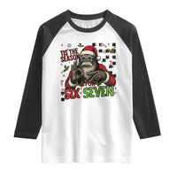 Funny Bigfoot Santa Tis The Season For Six Seven Meme Raglan Shirt Christmas Gift - Wonder Print Shop