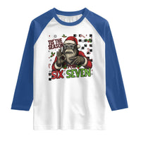 Funny Bigfoot Santa Tis The Season For Six Seven Meme Raglan Shirt Christmas Gift - Wonder Print Shop