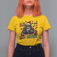 Funny Bigfoot Santa Tis The Season For Six Seven Meme T Shirt For Women Christmas Gift - Wonder Print Shop