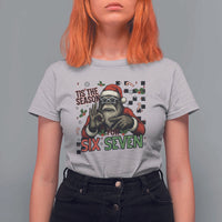 Funny Bigfoot Santa Tis The Season For Six Seven Meme T Shirt For Women Christmas Gift - Wonder Print Shop