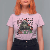 Funny Bigfoot Santa Tis The Season For Six Seven Meme T Shirt For Women Christmas Gift - Wonder Print Shop