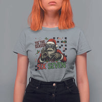 Funny Bigfoot Santa Tis The Season For Six Seven Meme T Shirt For Women Christmas Gift - Wonder Print Shop