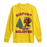 Funny Bigfoot Santa Believes Six Seven Meme Long Sleeve Shirt Trendy Gen Z Xmas Gift - Wonder Print Shop