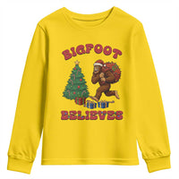 Funny Bigfoot Santa Believes Six Seven Meme Youth Sweatshirt Trendy Gen Z Xmas Gift - Wonder Print Shop