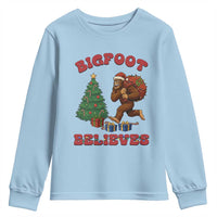 Funny Bigfoot Santa Believes Six Seven Meme Youth Sweatshirt Trendy Gen Z Xmas Gift - Wonder Print Shop