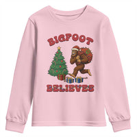 Funny Bigfoot Santa Believes Six Seven Meme Youth Sweatshirt Trendy Gen Z Xmas Gift - Wonder Print Shop