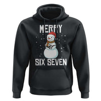 Funny Snowman Merry Six Seven Meme Hoodie Christmas Trending 67 Gift - Wonder Print Shop