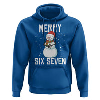 Funny Snowman Merry Six Seven Meme Hoodie Christmas Trending 67 Gift - Wonder Print Shop
