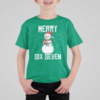 Funny Snowman Merry Six Seven Meme T Shirt For Kid Christmas Trending 67 Gift - Wonder Print Shop