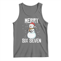 Funny Snowman Merry Six Seven Meme Tank Top Christmas Trending 67 Gift - Wonder Print Shop