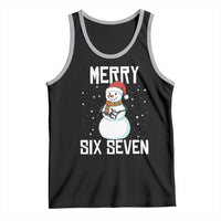Funny Snowman Merry Six Seven Meme Tank Top Christmas Trending 67 Gift - Wonder Print Shop