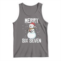 Funny Snowman Merry Six Seven Meme Tank Top Christmas Trending 67 Gift - Wonder Print Shop