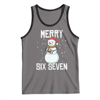 Funny Snowman Merry Six Seven Meme Tank Top Christmas Trending 67 Gift - Wonder Print Shop