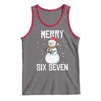 Funny Snowman Merry Six Seven Meme Tank Top Christmas Trending 67 Gift - Wonder Print Shop