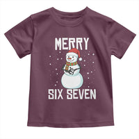 Funny Snowman Merry Six Seven Meme Toddler T Shirt Christmas Trending 67 Gift - Wonder Print Shop