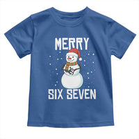Funny Snowman Merry Six Seven Meme Toddler T Shirt Christmas Trending 67 Gift - Wonder Print Shop