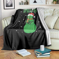 Funny Green Snowman Six Seven Meme Throw Blanket Christmas Gift For Gen Z - Wonder Print Shop