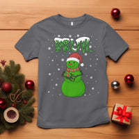 Funny Green Snowman Six Seven Meme T Shirt Christmas Gift For Gen Z - Wonder Print Shop