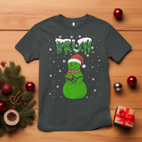 Funny Green Snowman Six Seven Meme T Shirt Christmas Gift For Gen Z - Wonder Print Shop