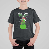 Funny Green Snowman Six Seven Meme T Shirt For Kid Christmas Gift For Gen Z - Wonder Print Shop