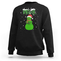 Funny Green Snowman Six Seven Meme Sweatshirt Christmas Gift For Gen Z - Wonder Print Shop