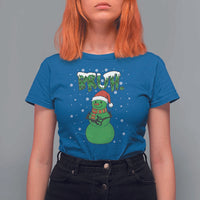 Funny Green Snowman Six Seven Meme T Shirt For Women Christmas Gift For Gen Z - Wonder Print Shop
