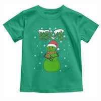 Funny Green Snowman Six Seven Meme Toddler T Shirt Christmas Gift For Gen Z - Wonder Print Shop