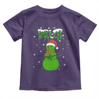 Funny Green Snowman Six Seven Meme Toddler T Shirt Christmas Gift For Gen Z - Wonder Print Shop
