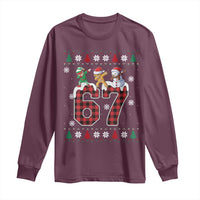 Funny Gen Z Alpha Ugly Xmas Gift Long Sleeve Shirt Gingerbread Snowman Elf Dabbing - Wonder Print Shop