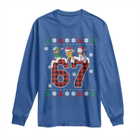 Funny Gen Z Alpha Ugly Xmas Gift Long Sleeve Shirt Gingerbread Snowman Elf Dabbing - Wonder Print Shop