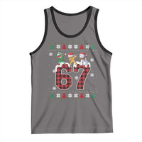 Funny Gen Z Alpha Ugly Xmas Gift Tank Top Gingerbread Snowman Elf Dabbing - Wonder Print Shop