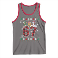 Funny Gen Z Alpha Ugly Xmas Gift Tank Top Gingerbread Snowman Elf Dabbing - Wonder Print Shop