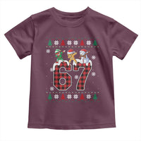 Funny Gen Z Alpha Ugly Xmas Gift Toddler T Shirt Gingerbread Snowman Elf Dabbing - Wonder Print Shop