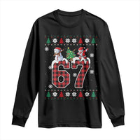 Six Seven Meme Snowman Santa Dab Long Sleeve Shirt Funny Christmas Ugly Sweater Gift - Wonder Print Shop