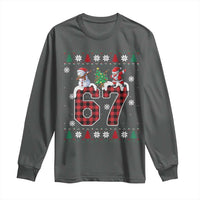 Six Seven Meme Snowman Santa Dab Long Sleeve Shirt Funny Christmas Ugly Sweater Gift - Wonder Print Shop